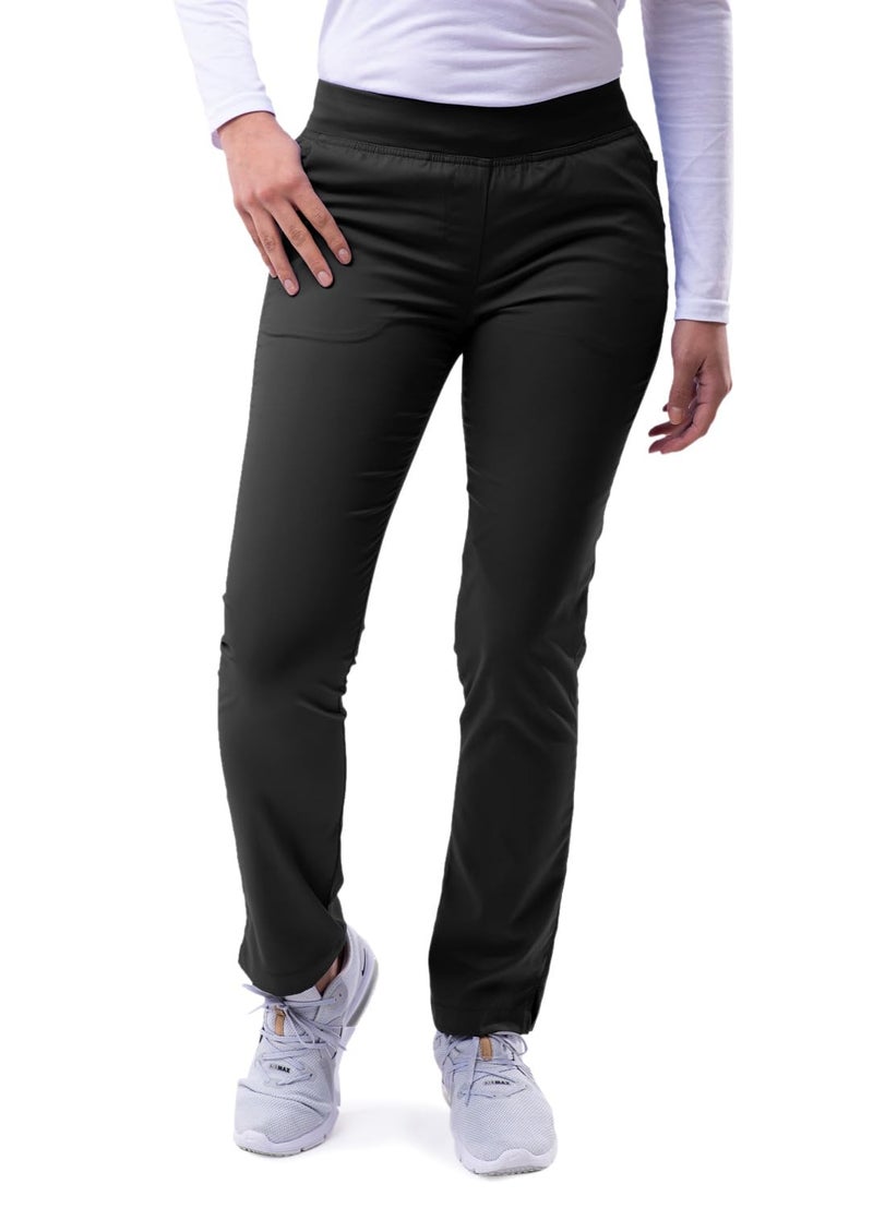 Adar Uniforms Pro Scrubs for Women - Skinny Leg Yoga Pants - P7102P - Black - S - Image 1